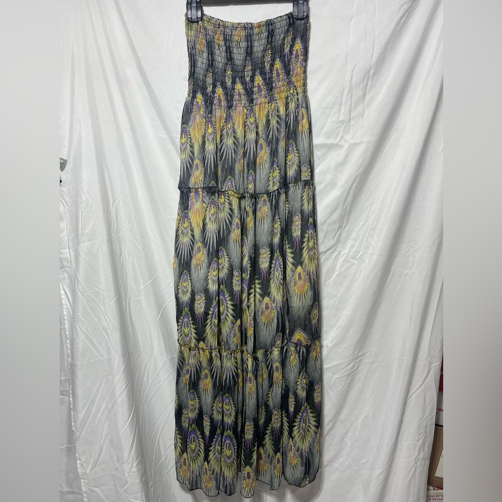 Legendary Couture peacock Multicolor Print Skirt/dress
